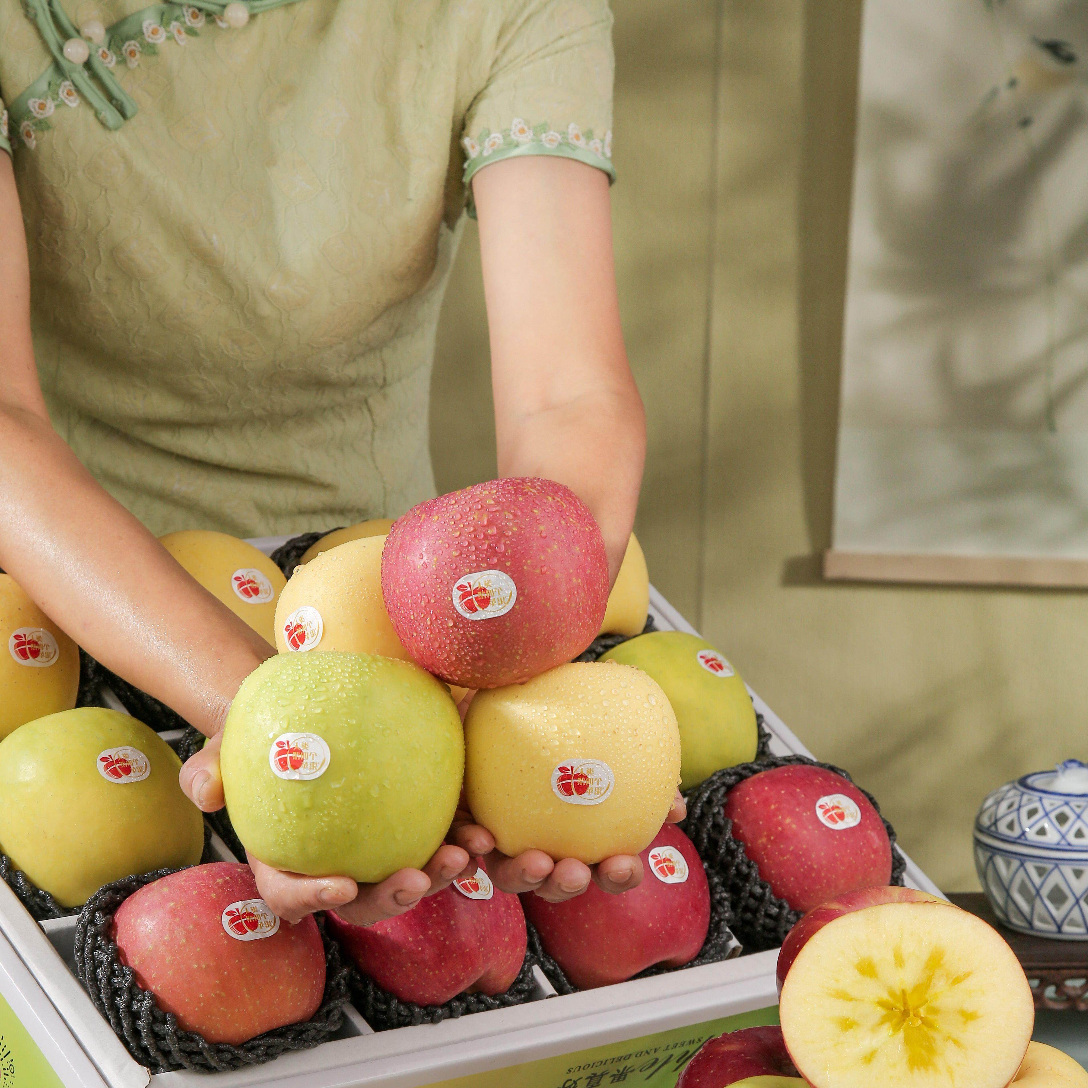 甘味优选 庆阳苹果三色礼盒 应季产地直发新鲜水果,淘宝优惠券,粉丝福利购,淘宝优惠卷