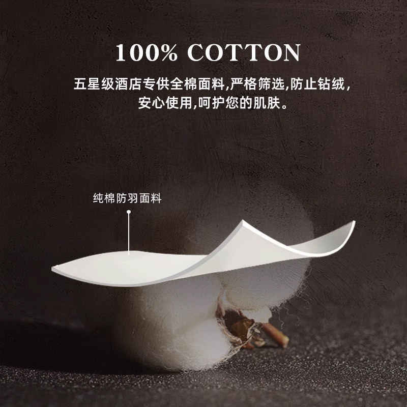 五星级酒店专用枕头维白鹅绒软枕芯也侧睡助眠不塌陷羽绒枕单人纳,淘宝优惠券,粉丝福利购,淘宝优惠卷