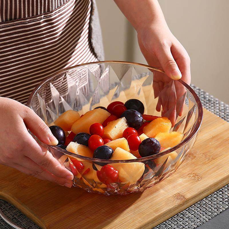透明玻璃碗家用厨房水果蔬菜沙拉碗盘网红学生宿舍泡面耐冷热饭碗
