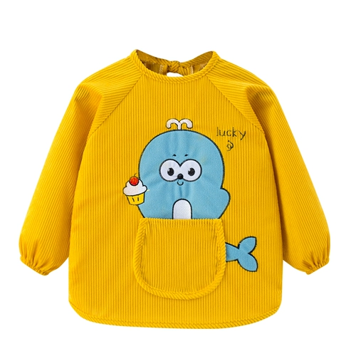 Детский водонепроницаемый фартук, демисезонный нагрудник для еды, лонгслив подходит для мужчин и женщин, анти-грязь