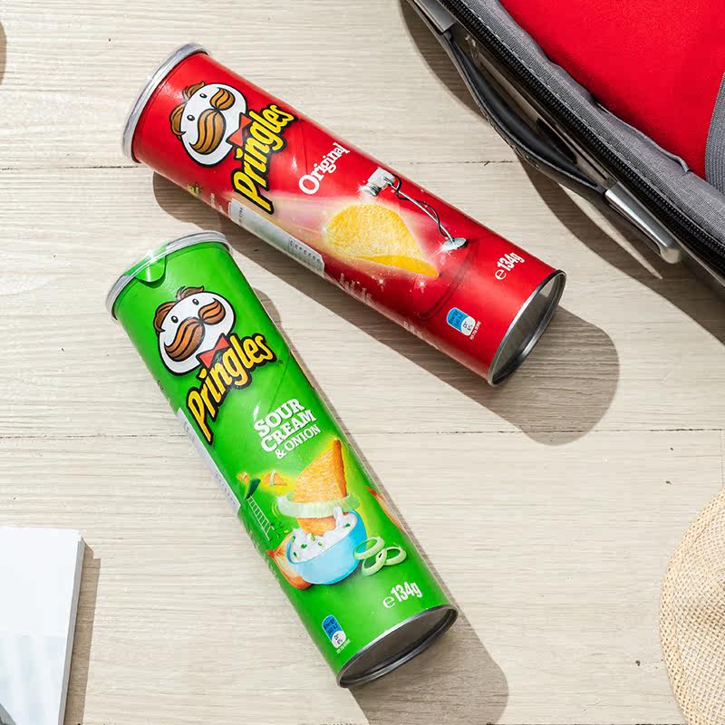品客酸乳酪洋葱味桶装原味休闲薯片 品客食品膨化食品