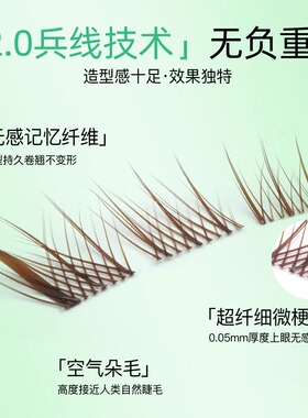 棕色！短款免胶狐系苏妲己假睫毛