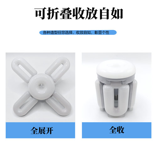 中山灯具led节能护眼叶子折叠超亮灯款高亮e27灯泡静音吸顶灯 - 图0