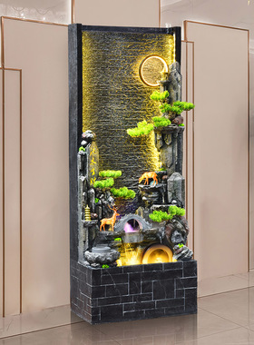 点道树脂流水摆件新中式室内外