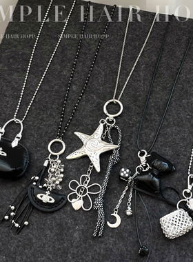 y2k银色星星项链女款甜酷辣妹风