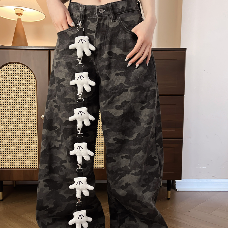 米奇手套裤链腰链设计感可爱挂件男女同款2025新款废土风穿搭配饰 - 图1