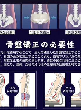 日本骨盆前倾矫正收胯修覆胯宽提臀产后妈妈胯宽耻骨分离盆骨带