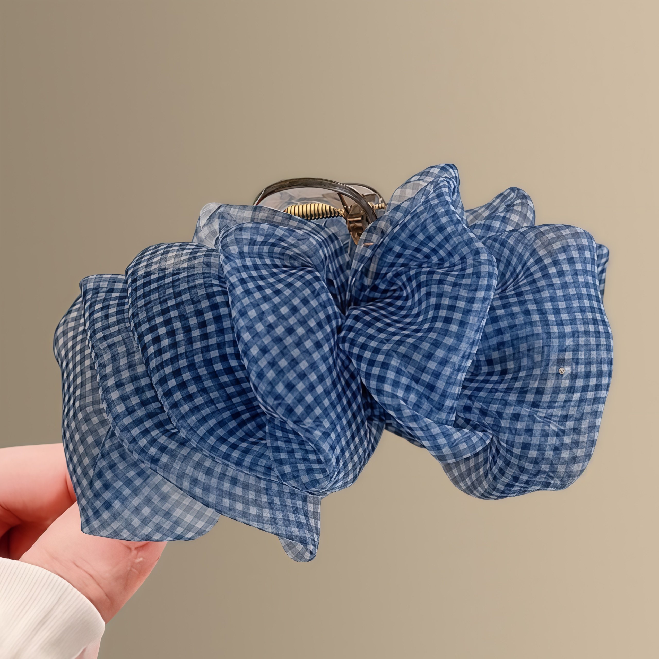 浪漫艺术家！云朵泡泡网纱发夹抓夹女！2025新款鲨鱼夹显发量盘发,淘宝优惠券,粉丝福利购,淘宝优惠卷