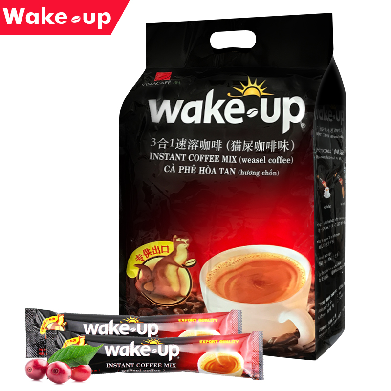 越南原装进口威拿咖啡wakeup猫屎咖啡味三合一速溶咖啡粉50条850g - 图3