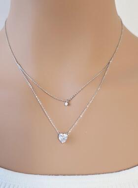 Chomel双层爱之链吊坠项链