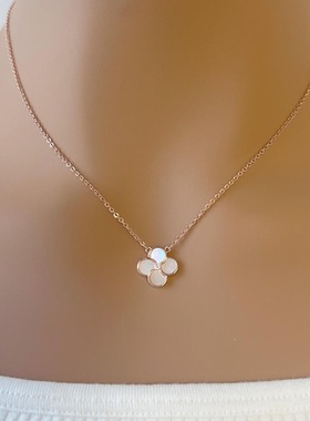Chomel贝母幸运四叶草吊坠项链