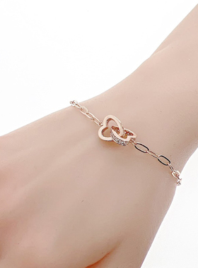 Chomel浪漫闪耀爱心锆石手链