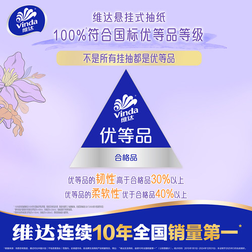 【立减】维达悬挂抽纸巾10提2100抽实惠装清洁卫生纸家用餐巾纸抽 - 图1