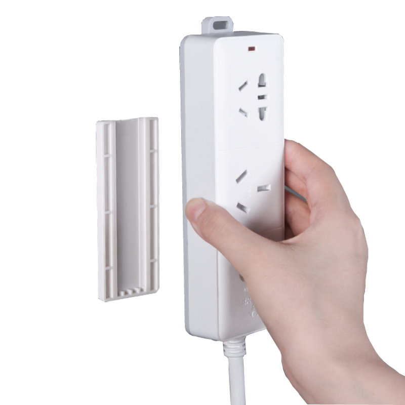 排插固定器壁挂插座插排收纳置物架免打孔插线板路由器固定墙上贴 - 图3