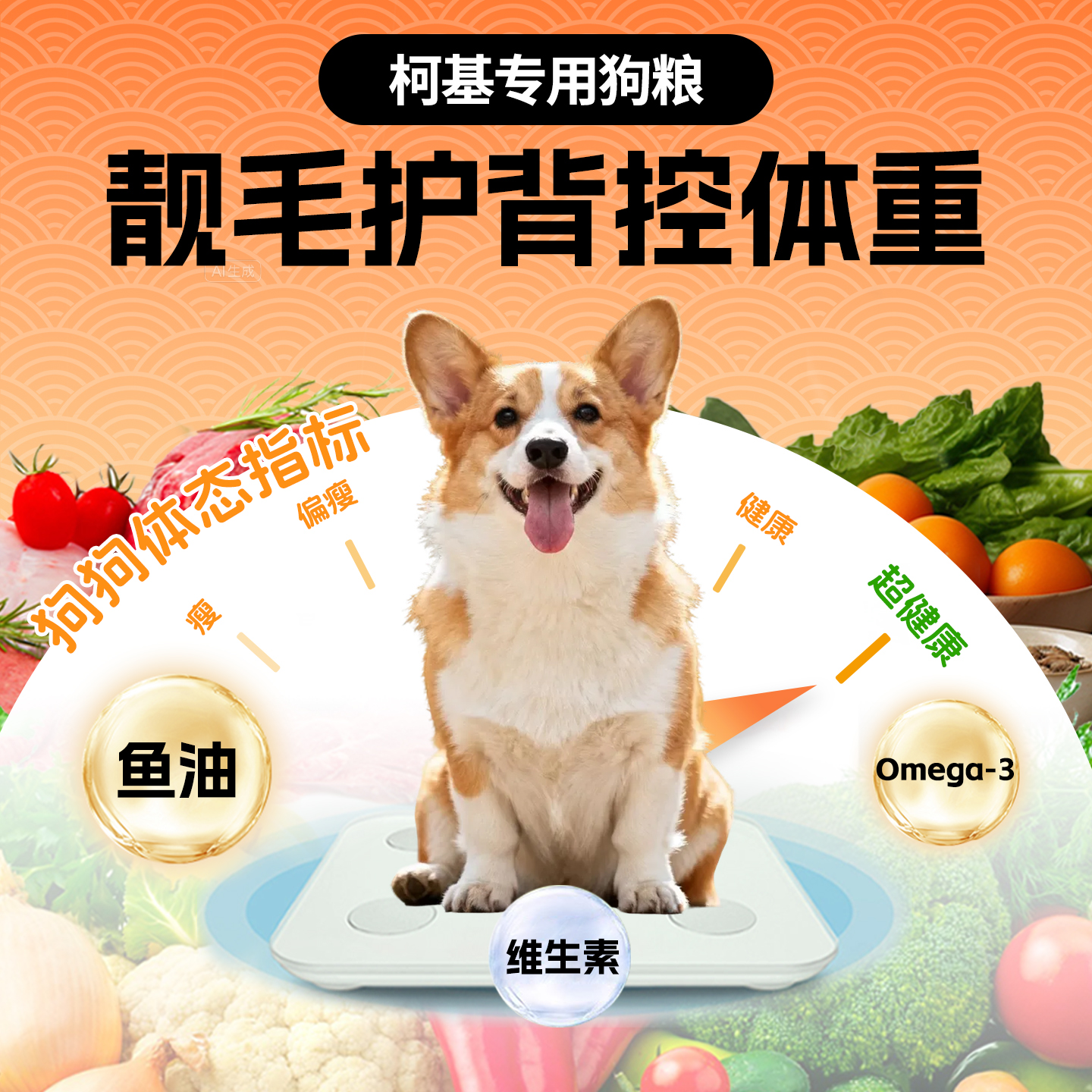 柯基专用狗粮10斤装幼犬成犬无谷轻泪痕美毛丰臀中小型犬全价冻干 - 图1