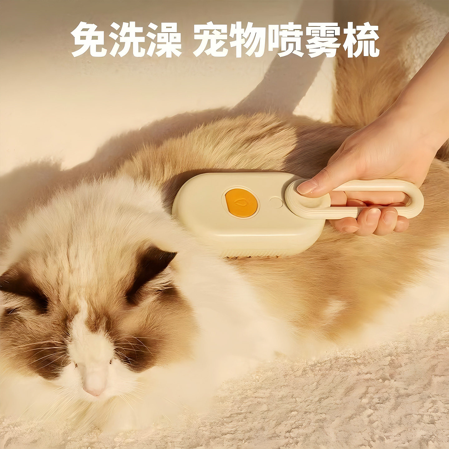 Pet spray massage comb steam combing brush rechargeable