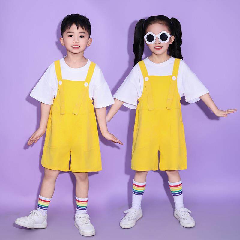 六一儿童演出服彩色背带裤男女童幼儿园舞蹈毕业照合唱表演拉拉队,淘宝优惠券,粉丝福利购,淘宝优惠卷