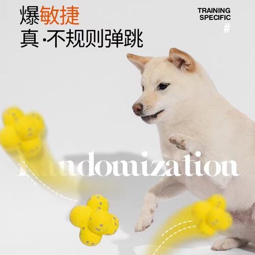 FOFOS两只福狸爆米花系列狗狗玩具球耐咬磨牙玩具大型犬宠物球 - 图0