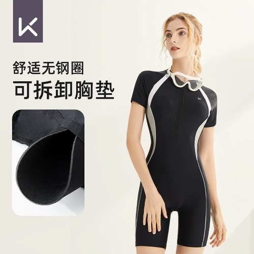 Держите купальники Ladies 2025 Новый профессиональный цельный плоский угол Пяти пункта Пяти пункта, покрытый животом и похудение консервативный купальник с горячим источником большого размера