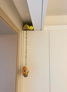 可爱爬藤小兔子挂件家居装饰品动物壁挂户外庭院阳台造景装饰盆挂