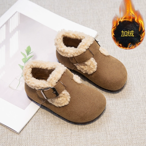 Детская обувь, флисовые удерживающие тепло детские туфли, мягкая подошва