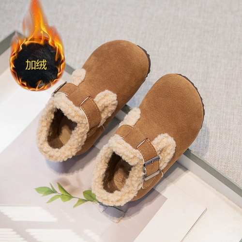 Детская обувь, флисовые удерживающие тепло детские туфли, мягкая подошва