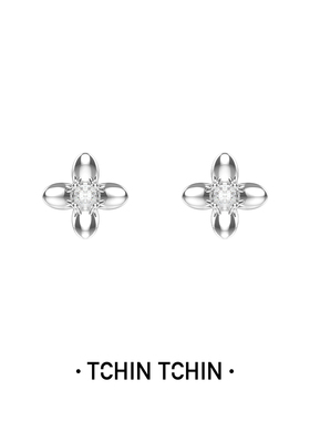 TCHINTCHIN 梦境花园系列 桂花小耳钉 手工拉丝