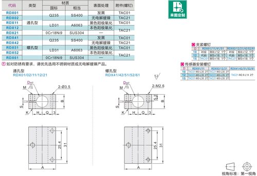 支柱固定夹 固定光电传感器 RDX01/02 RDX11/12/21-D10-D12-D15 - 图0