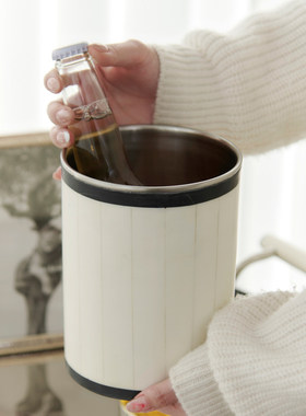 印度进口米白牛骨手柄圆托盘摆件