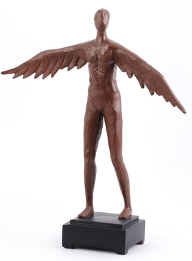 羽翼人摆件抽象天使翅膀人物雕塑