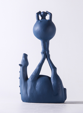 新中式风雕塑电视柜陶瓷装饰摆件