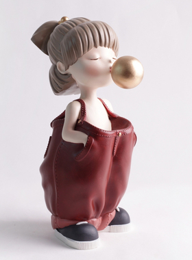 牛仔裤女孩儿童房装饰品抬头少女