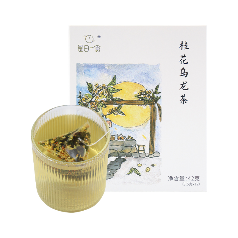 是日一食 桂花乌龙茶 热泡冷泡茶桂花铁观音花茶茶包（12包/盒）