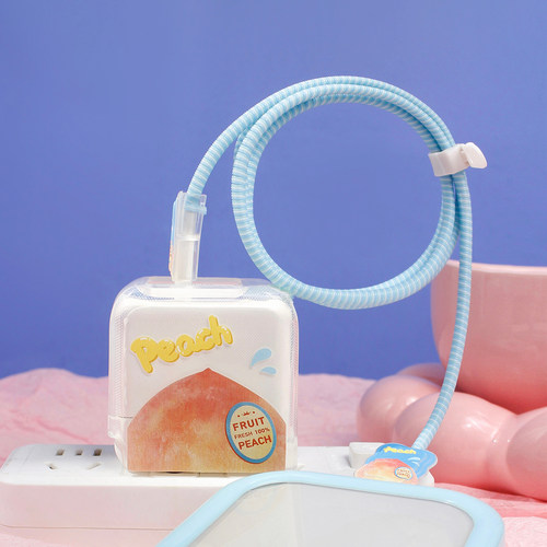 适用苹果Macbook笔记本数据线保护套iPhone30w/35w双口充电器快充 - 图3