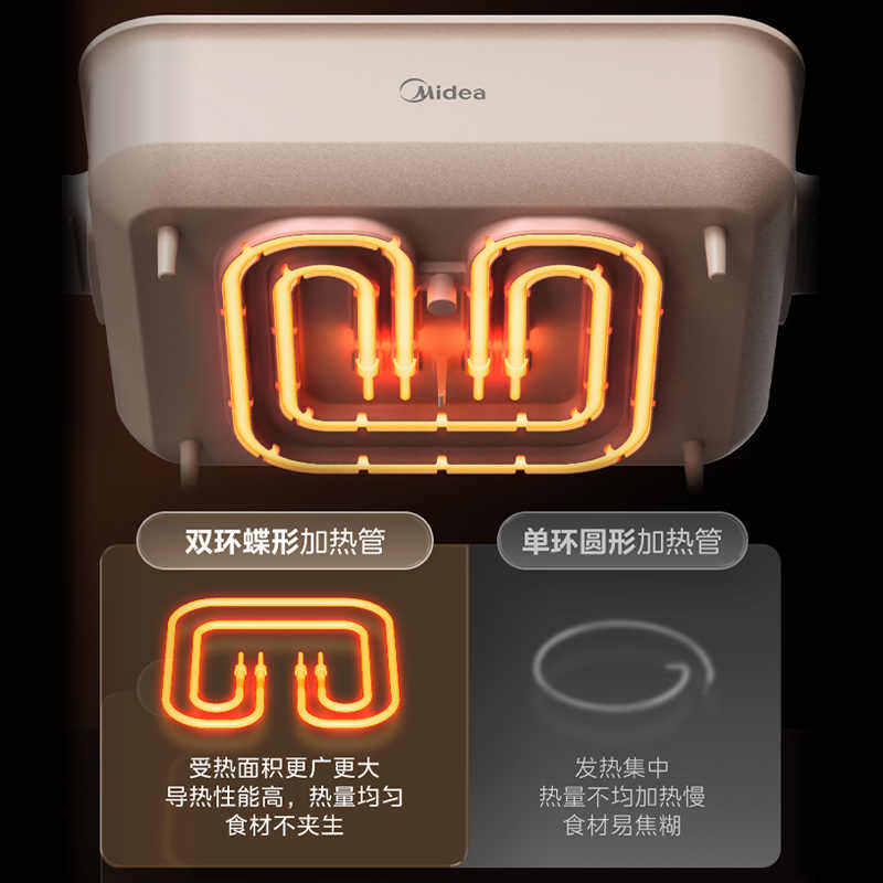 美的电火锅分体式家用电煮锅多功能可拆洗8升大容量不粘2025新款,淘宝优惠券,粉丝福利购,淘宝优惠卷