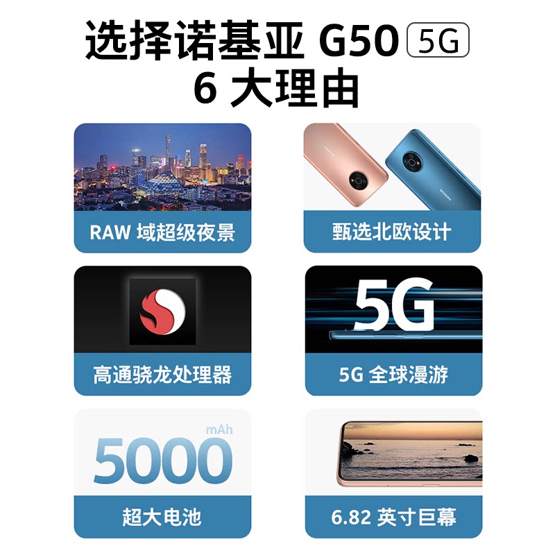 100 nokia /诺基亚5g高通智能机 诺基亚大河手机