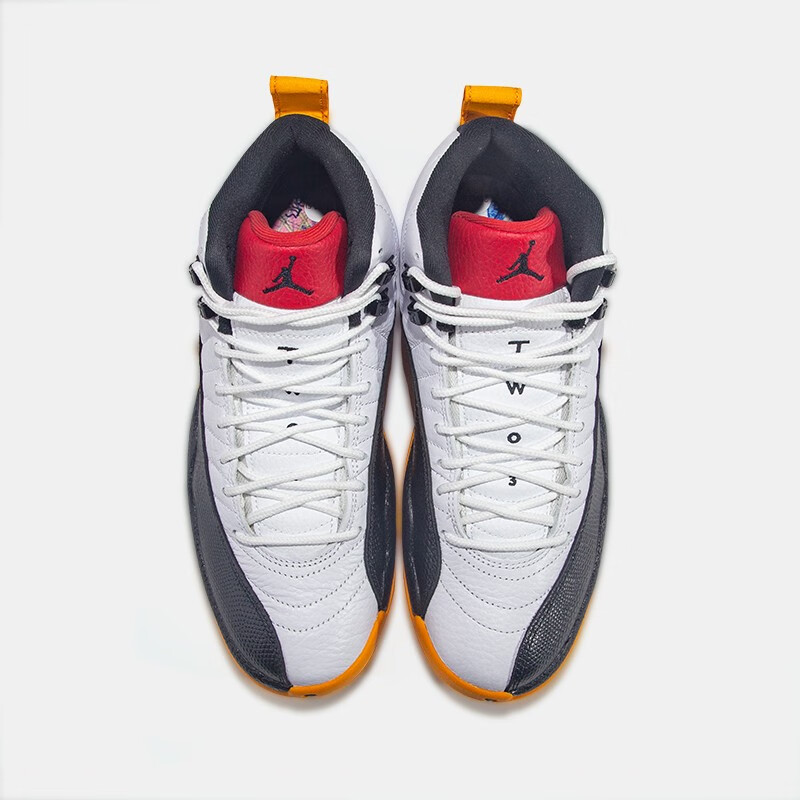 NIKE耐克男鞋Air Jordan 12运动鞋白黄AJ12高帮篮球鞋DR8887-100-图3