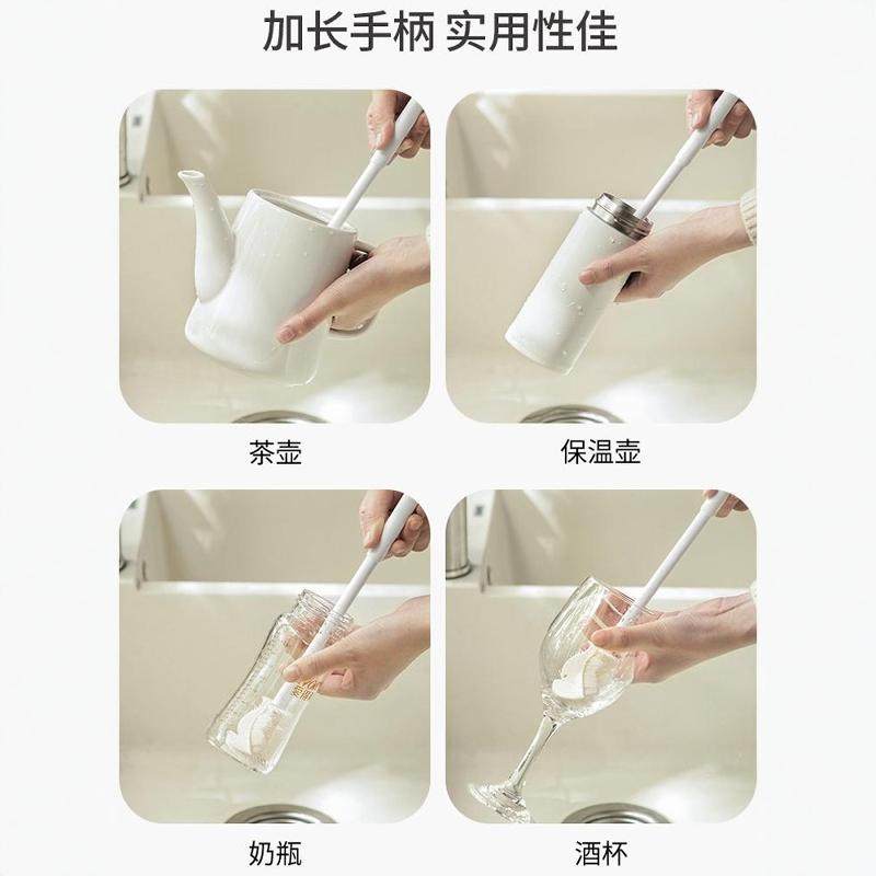 长柄可折叠杯刷硅胶刷子玻璃水杯奶瓶破壁机专用清洗缝隙无死角刷,淘宝优惠券,粉丝福利购,淘宝优惠卷