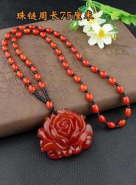 蜜蜡珠链男女百搭项链