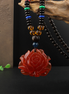 蜜蜡男女红色项链民族风