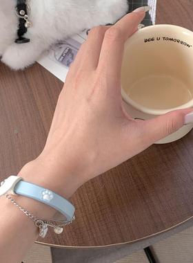 choker蓝色甜酷辣妹气质爆款猫爪手环洛丽塔手圈手链新款手饰礼物