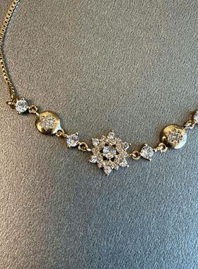 清冷抽拉气质雪花精致轻奢小众设计锆石高级手饰调节时尚手链