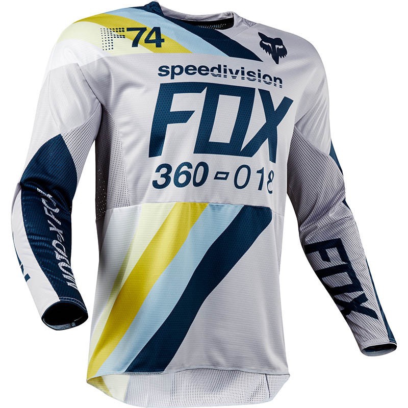 工厂直销 FOX新款定制长袖速降服速干透气自行车骑行服摩托越野服 - 图1