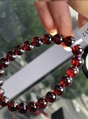 天然石榴石单圈手链饰品
