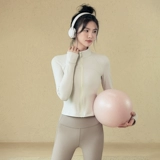 Флисовая демисезонная ветрозащитная куртка для йоги, спортивный лонгслив для спортзала, в обтяжку, по фигуре, для бега