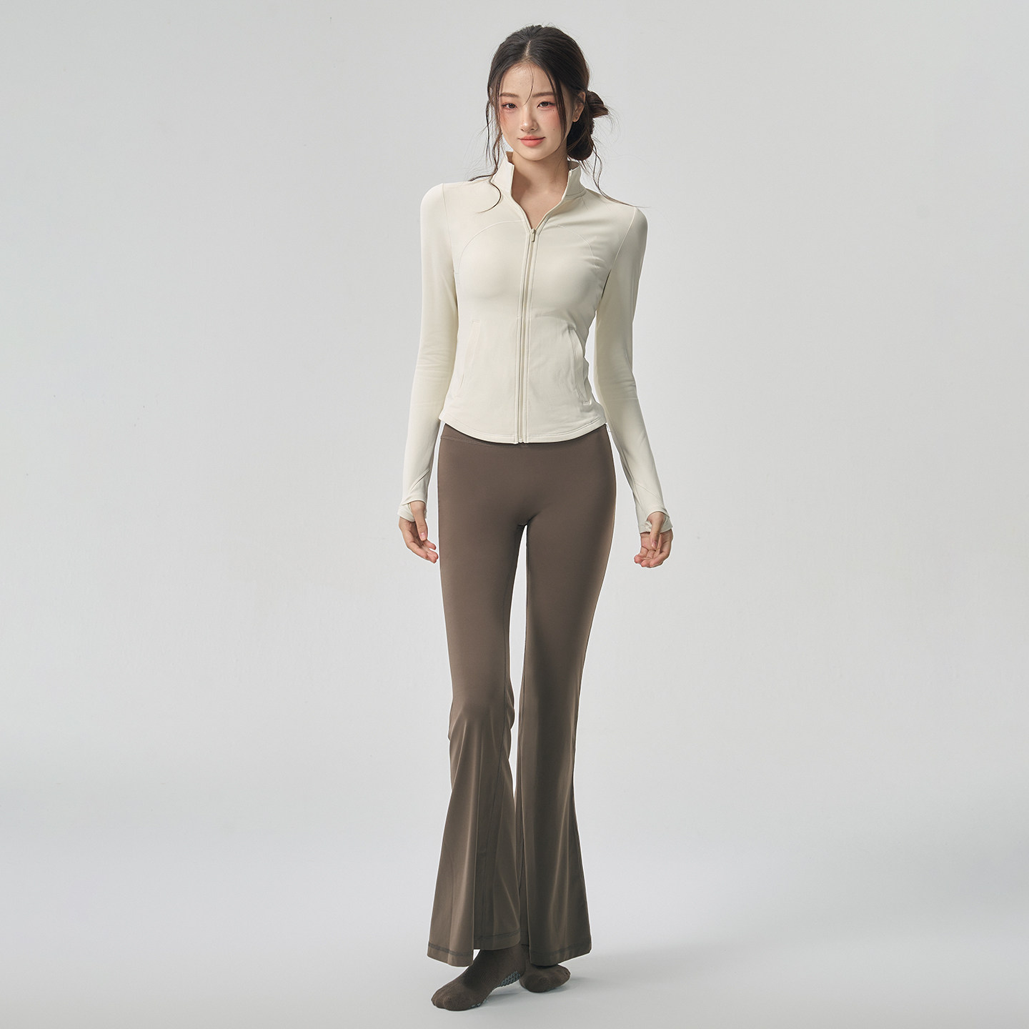 Ackdcs加绒保暖瑜伽服外套女秋冬拉链立领运动夹克普拉提健身上衣,淘宝优惠券,粉丝福利购,淘宝优惠卷