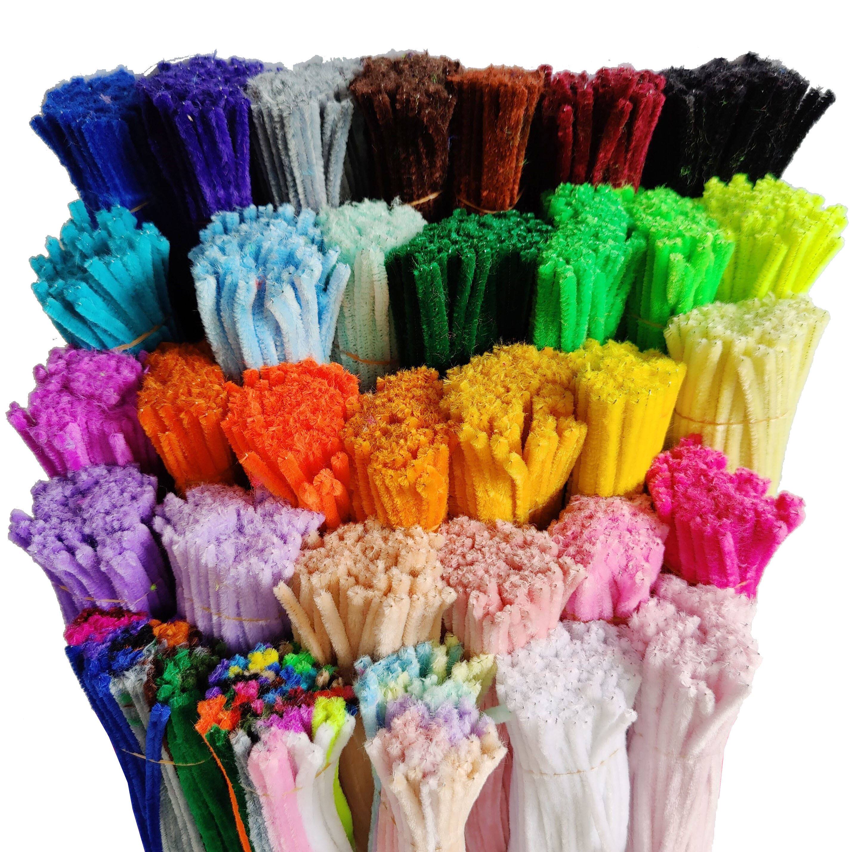 diy儿童手工制作美术材料包毛根扭扭棒幼儿园彩色金葱毛条毛绒条