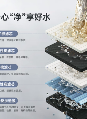 先科语音智能净水器RO反渗透家用直饮纯水机冷热一体机自吸净水机