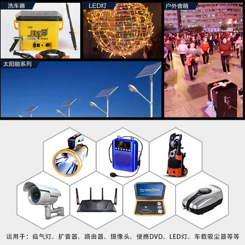 锂电池24V大容量18650芯带防水壳大功率可充电锂电池组太阳能路灯 - 图0