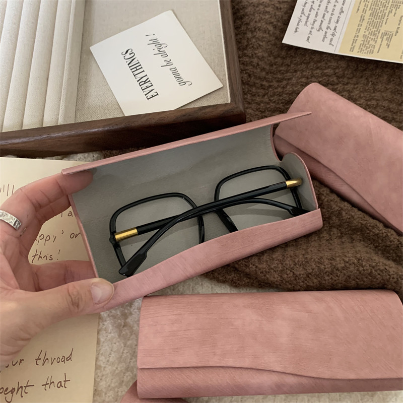 高级感雾霾粉色防压眼镜盒韩系硬壳防尘学生近视太阳镜墨镜收纳盒,淘宝优惠券,粉丝福利购,淘宝优惠卷